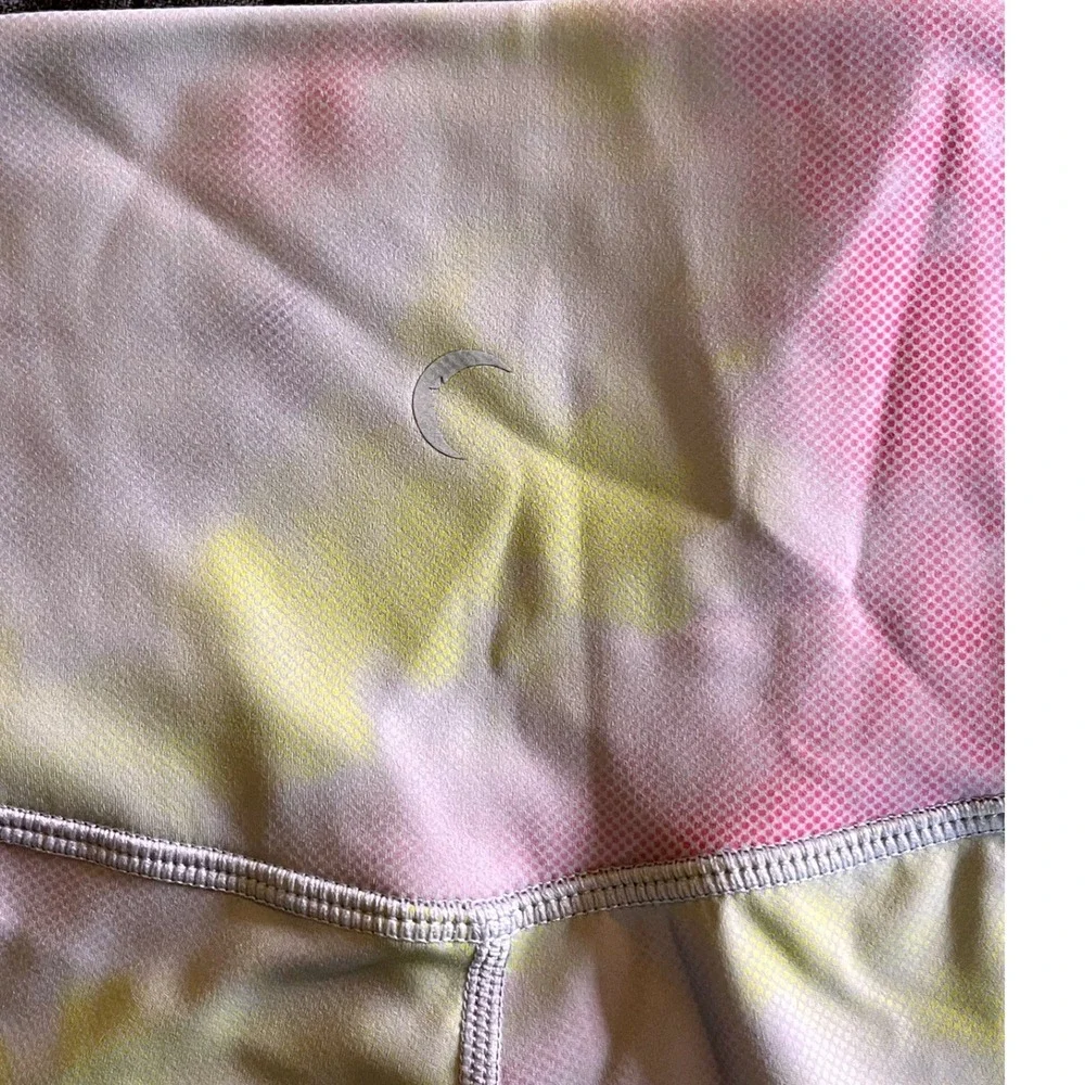 Zyia Active Pastel Tie Dye High Waisted‎ Biker Shorts Yoga Small